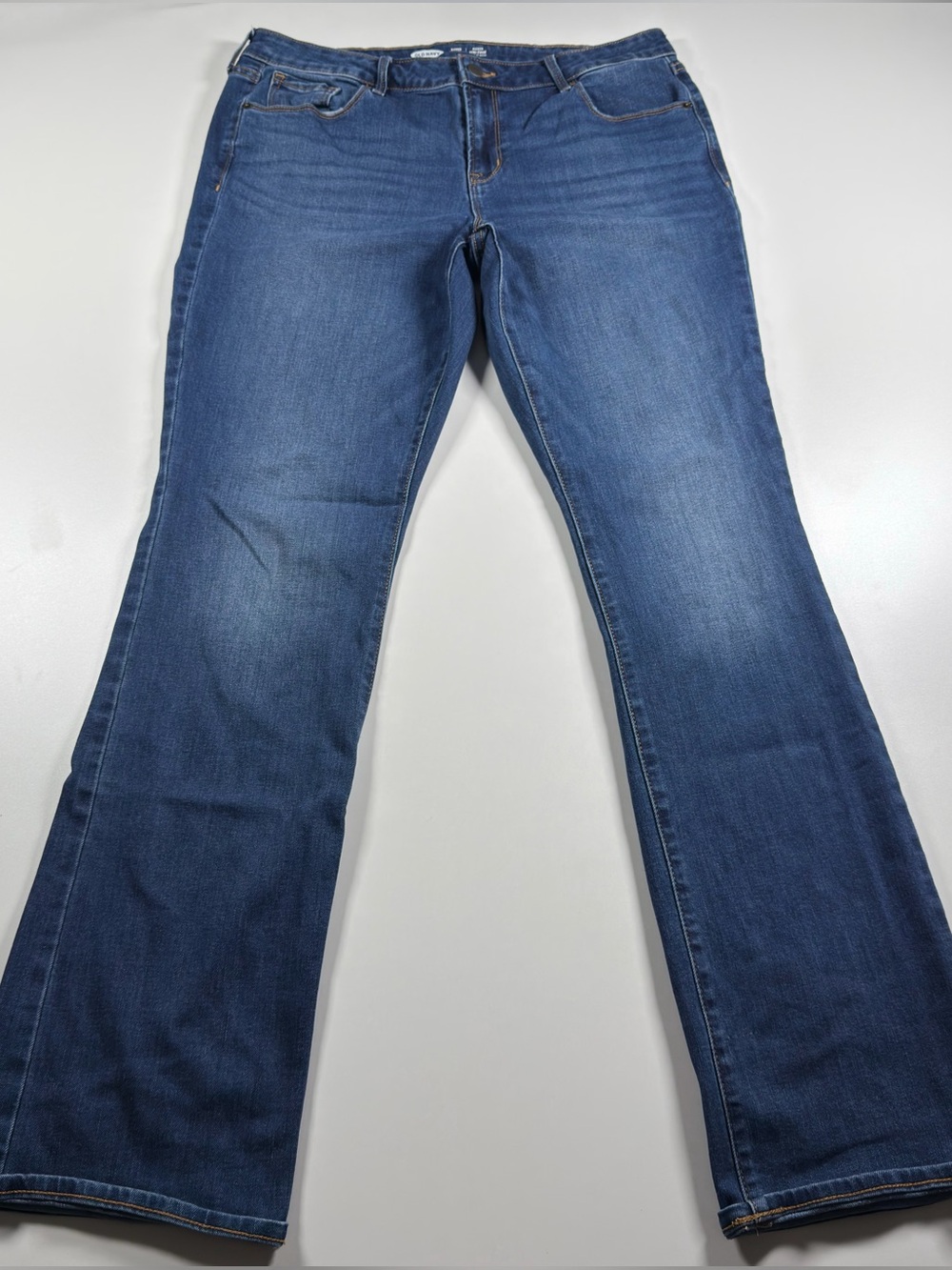 Old Navy Women's Kicker Bootcut Mid-Rise Dark Blue Flare Jeans Size 14